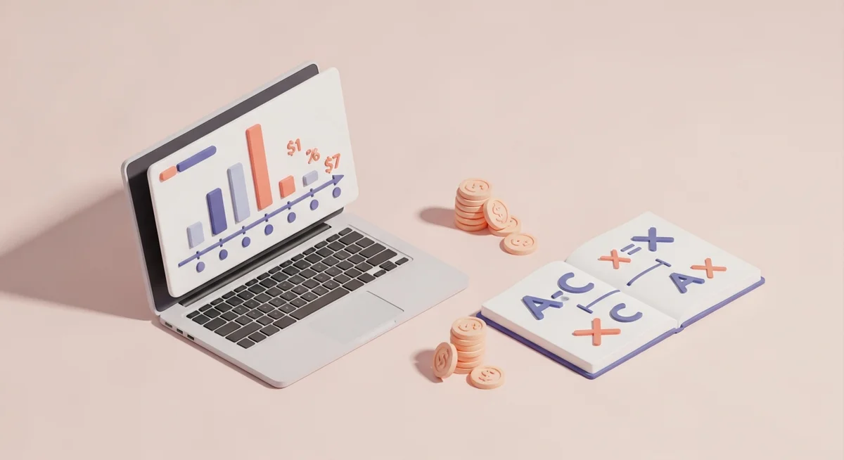 A laptop and notebook on a desk, illustrating the calculation of early termination fees over time.